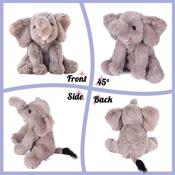 Cuddly Plush Elephant Toy - Soft Tan Companion - Picture 3 of 8
